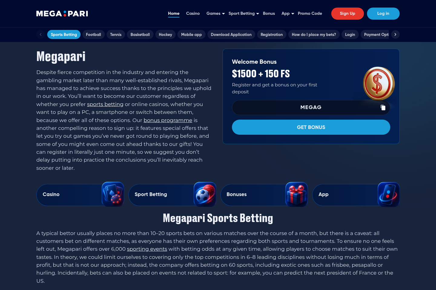 MegaPari source page